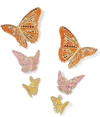 Kendra Scott Cailey Enamel Butterfly Statement Drop Earrings