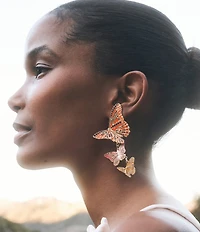 Kendra Scott Cailey Enamel Butterfly Statement Drop Earrings