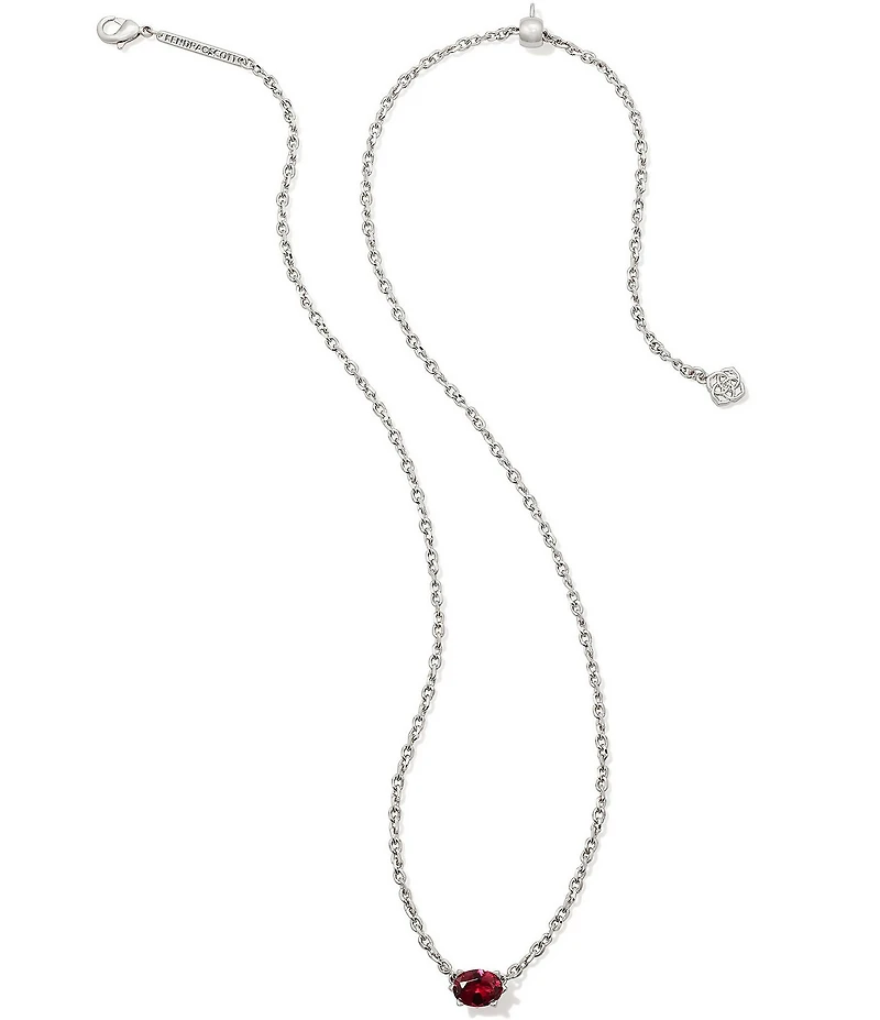 Kendra Scott Cailin Crystal Silver Short Pendant Necklace