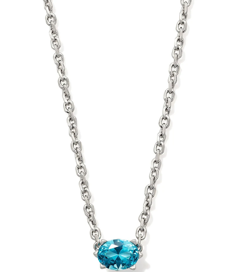 Kendra Scott Cailin Crystal Silver Short Pendant Necklace