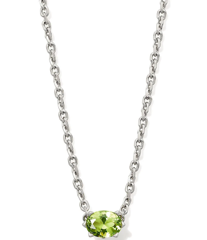 Kendra Scott Cailin Crystal Silver Short Pendant Necklace