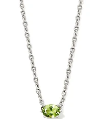 Kendra Scott Cailin Crystal Silver Short Pendant Necklace