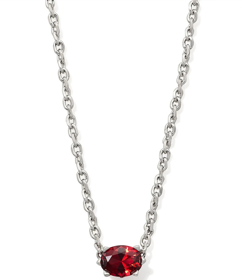 Kendra Scott Cailin Crystal Silver Short Pendant Necklace