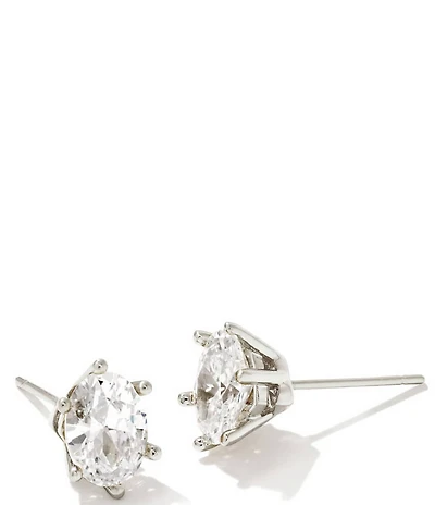 Kendra Scott Cailin Crystal Silver Stud Earrings
