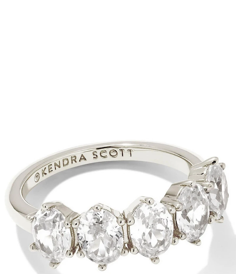 Kendra Scott Cailin Silver Crystal Band Ring