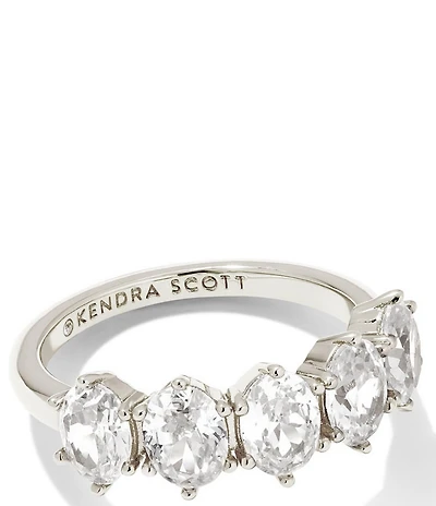 Kendra Scott Cailin Silver Crystal Band Ring
