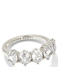 Kendra Scott Cailin Silver Crystal Band Ring