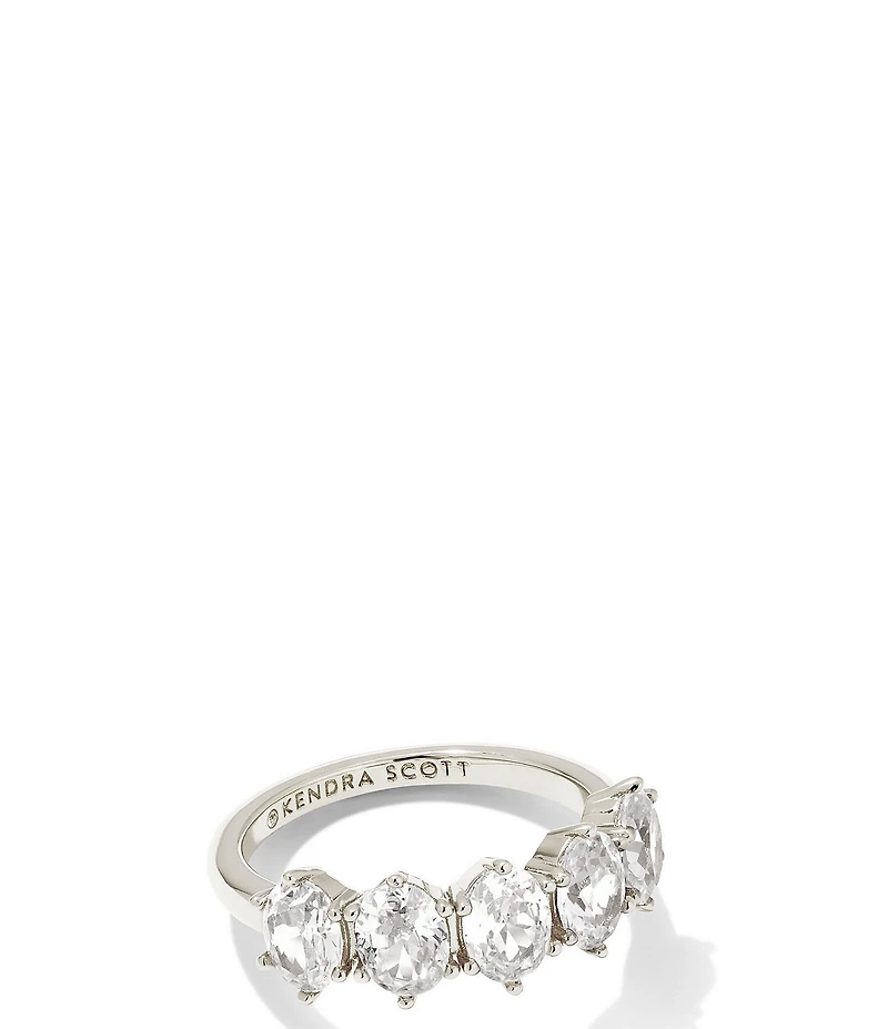 Kendra Scott Cailin Silver Crystal Band Ring