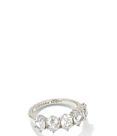 Kendra Scott Cailin Silver Crystal Band Ring
