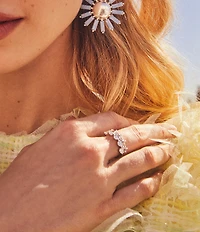 Kendra Scott Cailin Silver Crystal Band Ring