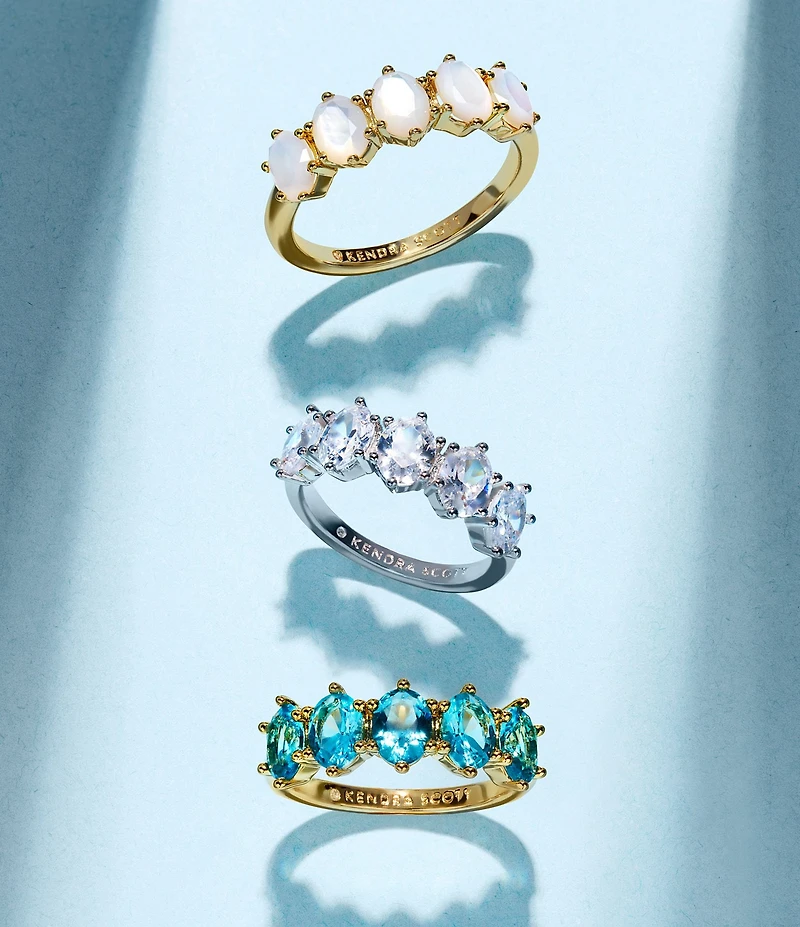 Kendra Scott Cailin Silver Crystal Band Ring
