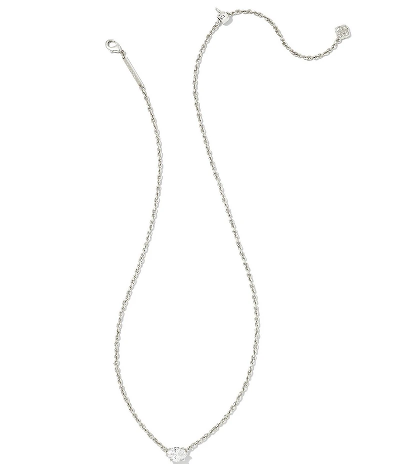 Kendra Scott Cailin Silver Crystal Short Pendant Necklace