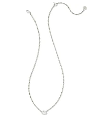 Kendra Scott Cailin Silver Crystal Short Pendant Necklace