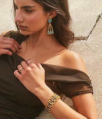 Kendra Scott Catherine Blue Lapis Statement Line Bracelet