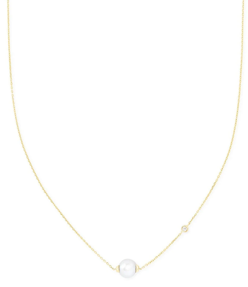 Kendra Scott Cathleen 14K Yellow Gold Short Pearl Pendant Necklace