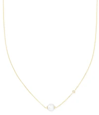 Kendra Scott Cathleen 14K Yellow Gold Short Pearl Pendant Necklace