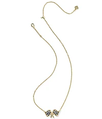 Kendra Scott Checkered Flag Short Pendant Necklace