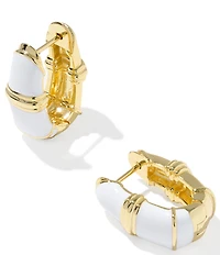 Kendra Scott Courtney Game Day Enamel Huggie Hoop Statement Earrings