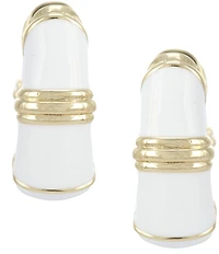 Kendra Scott Courtney Game Day Enamel Huggie Hoop Statement Earrings