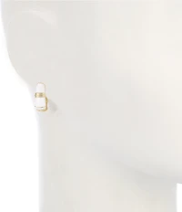Kendra Scott Courtney Game Day Enamel Huggie Hoop Statement Earrings