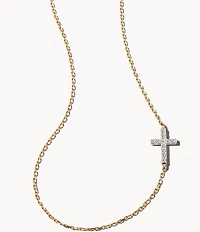Kendra Scott Cross 14k Yellow Gold Strand Necklace