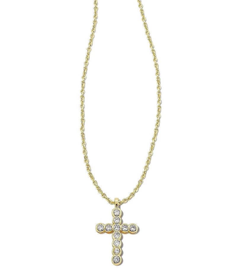 Kendra Scott Cross Crystal Short Pendant Necklace