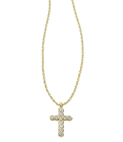 Kendra Scott Cross Crystal Short Pendant Necklace