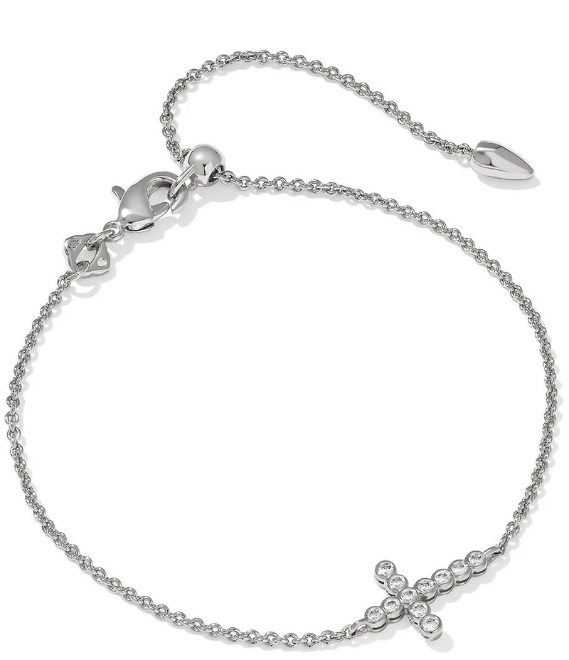 Kendra Scott Crystal Cross Delicate Line Bracelet