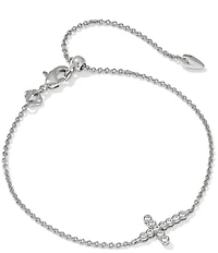 Kendra Scott Crystal Cross Delicate Line Bracelet