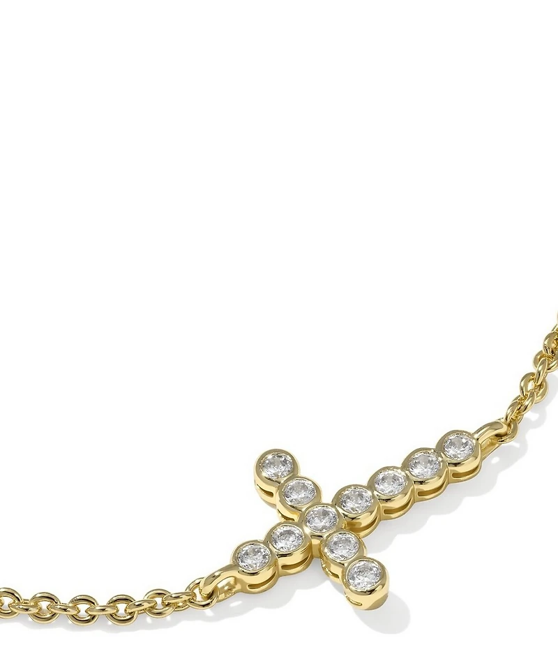 Kendra Scott Crystal Cross Delicate Line Bracelet