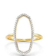 Kendra Scott Dani 14k Yellow Gold Crystal Open Ring