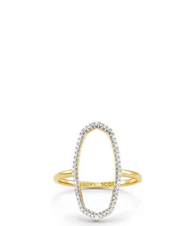 Kendra Scott Dani 14k Yellow Gold Crystal Open Ring