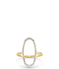 Kendra Scott Dani 14k Yellow Gold Crystal Open Ring