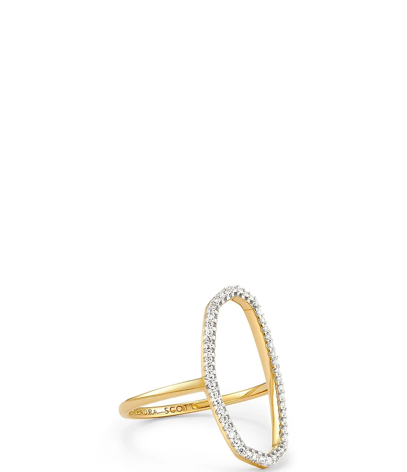 Kendra Scott Dani 14k Yellow Gold Crystal Open Ring
