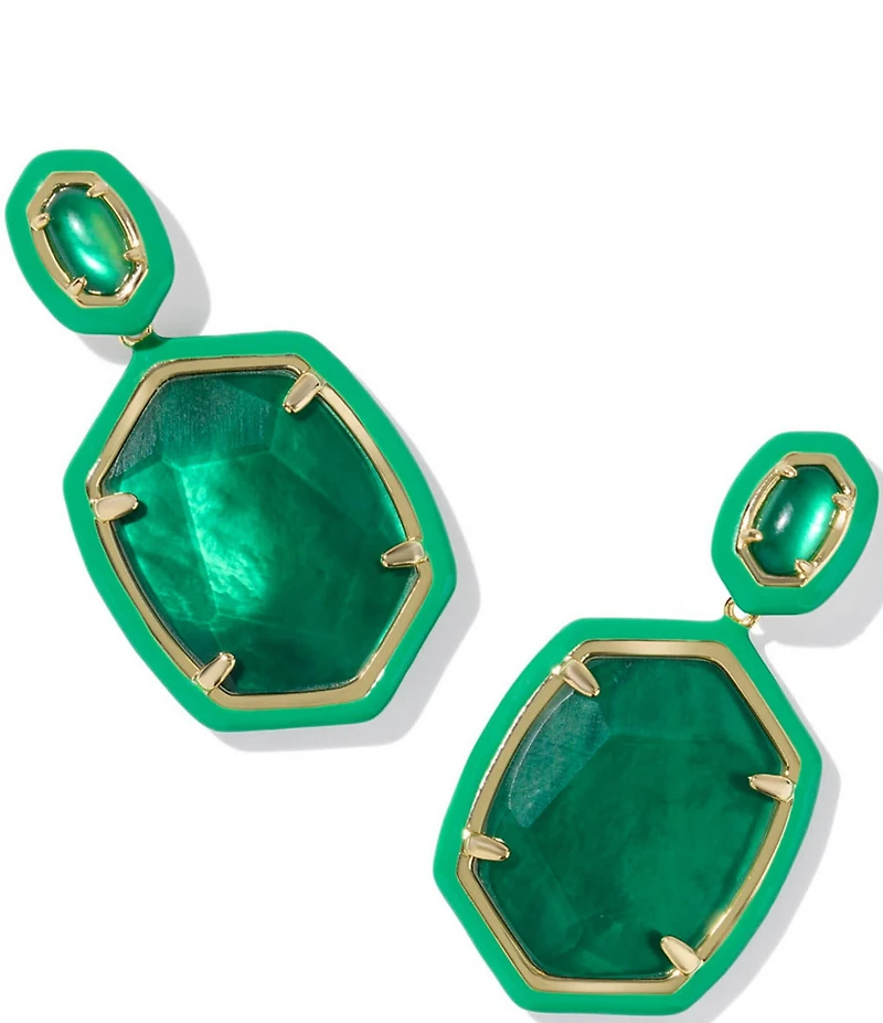 Kendra Scott Daphne Enamel Frame Drop Earrings
