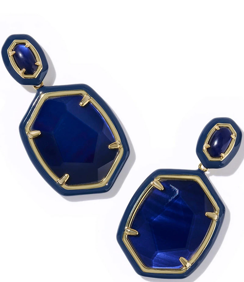 Kendra Scott Daphne Enamel Frame Pearl Drop Earrings