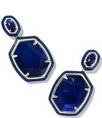 Kendra Scott Daphne Enamel Frame Pearl Drop Earrings