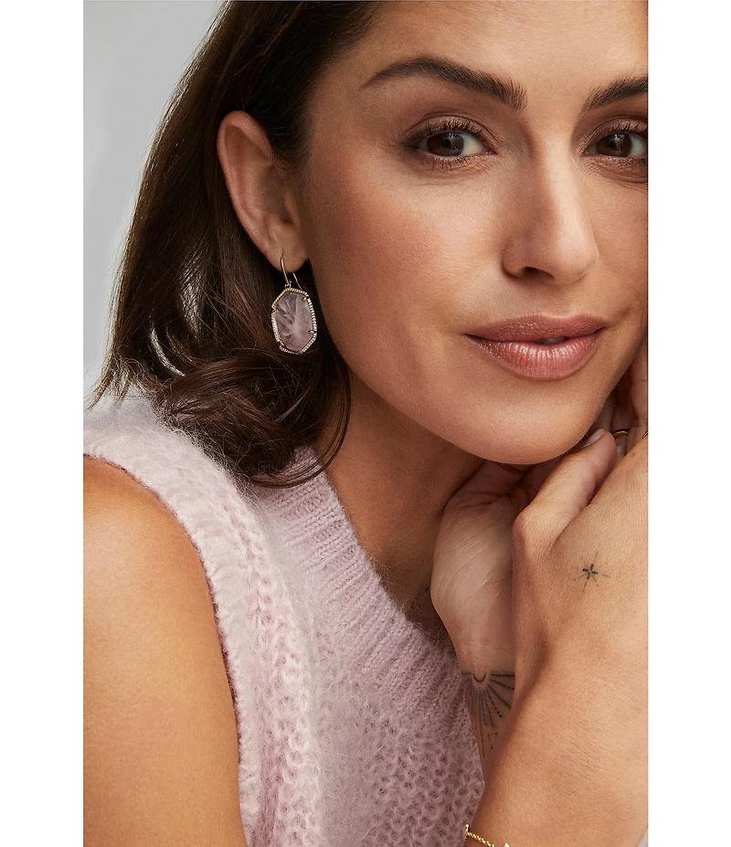 Kendra Scott Daphne Pave Frame Drop Earrings