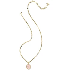 Kendra Scott Daphne Pave Frame Quartz Short Pendant Necklace