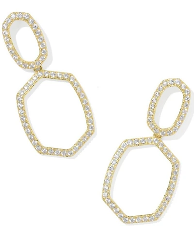 Kendra Scott Daphne Pave Open Frame Drop Earrings