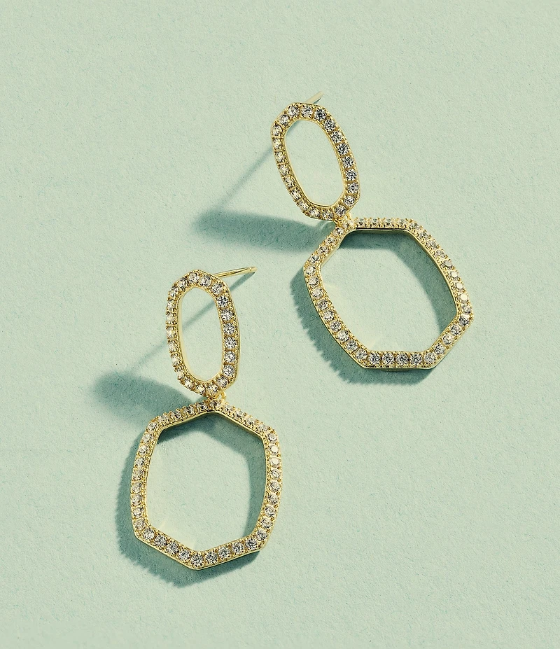 Kendra Scott Daphne Pave Open Frame Drop Earrings