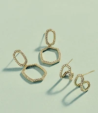 Kendra Scott Daphne Pave Open Frame Drop Earrings