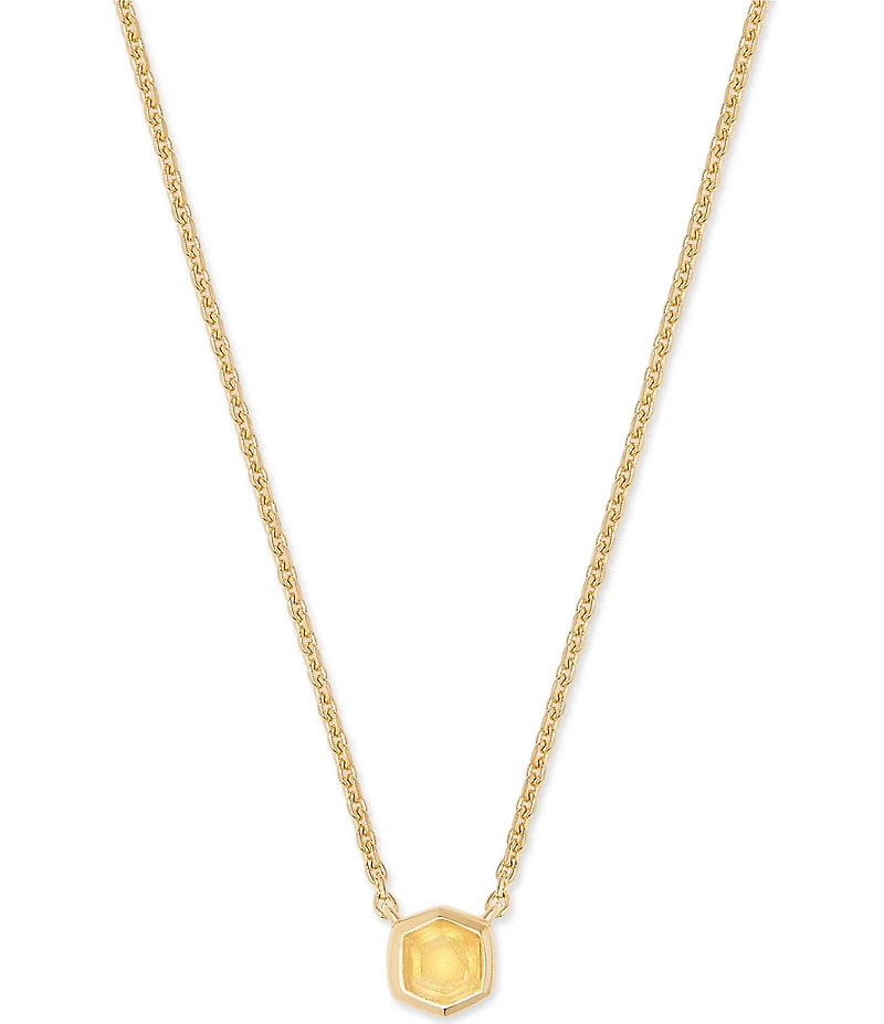 Kendra Scott Davie Pave 14K Gold Short Pendant Necklace