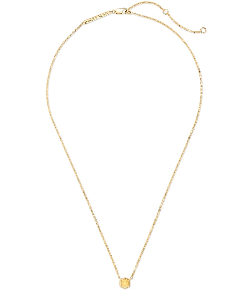 Kendra Scott Davie Pave 14K Gold Short Pendant Necklace