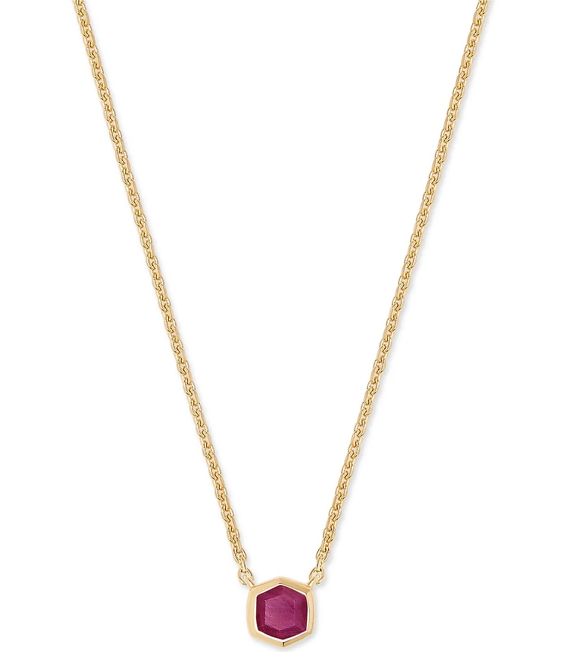 Kendra Scott Davie Pave 14K Gold Short Pendant Necklace