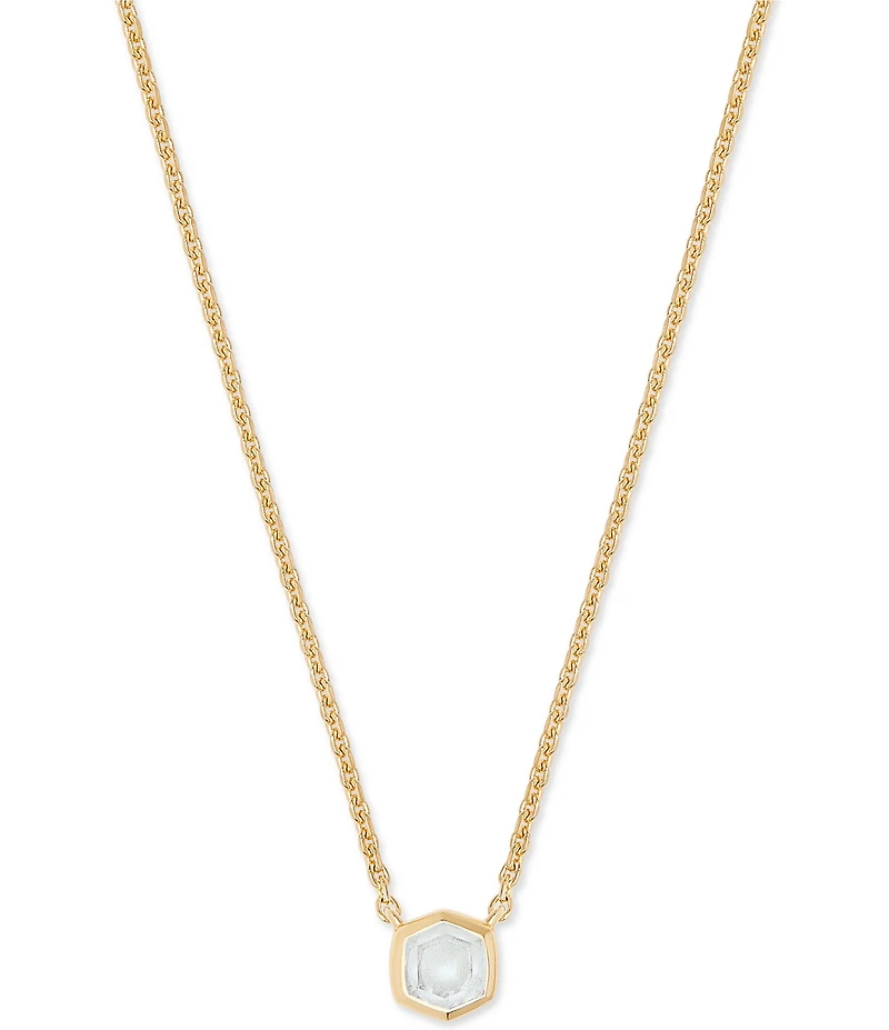 Kendra Scott Davie Pave 14K Gold Short Pendant Necklace