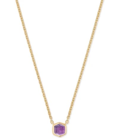 Kendra Scott Davie Pave 14K Gold Short Pendant Necklace