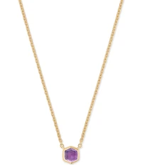 Kendra Scott Davie Pave 14K Gold Short Pendant Necklace
