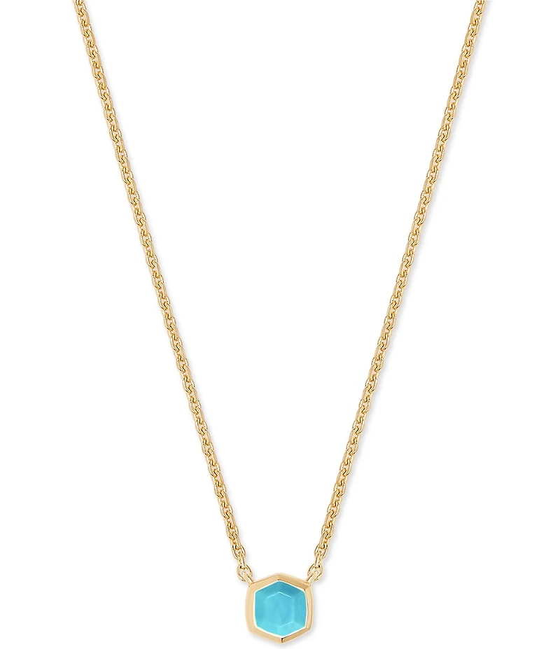 Kendra Scott Davie Pave 14K Gold Short Pendant Necklace