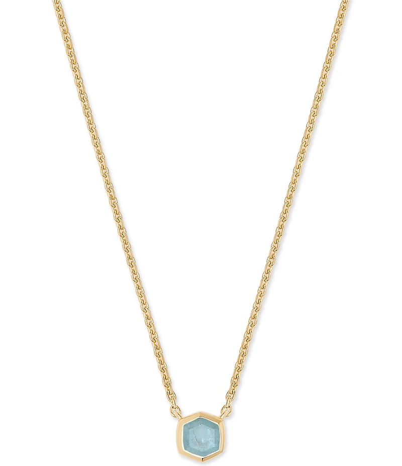 Kendra Scott Davie Pave 14K Gold Short Pendant Necklace